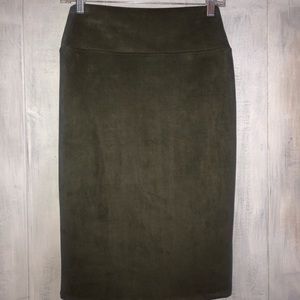 Renee C Olive Green Pencil skirt